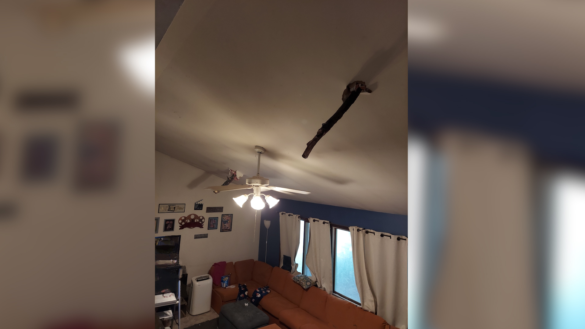 Tree Falls Through House In Lachine